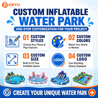 Parc aquatique gonflable commercial Ceyu pour jardin, piscine circulaire avec toboggan Snowcap, vert et jaune, pour enfants et adultes, vente en gros