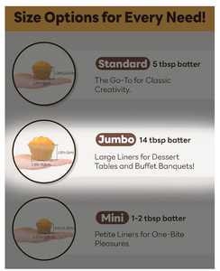 Papel Pergamino Natural <span class=keywords><strong>Jumbo</strong></span> Sin Blanquear, Antiadherente, para Cupcakes y Muffins, para Fiestas, Bodas, <span class=keywords><strong>Cumpleaños</strong></span>, Navidad - Product Image 6