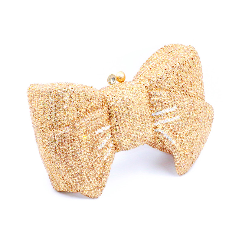 Fashion Classical Women Accessories Diamonds Handbag Luxury Clutches Bow Knot Crystal Purses Bridal Wedding Party Popsicle Bag