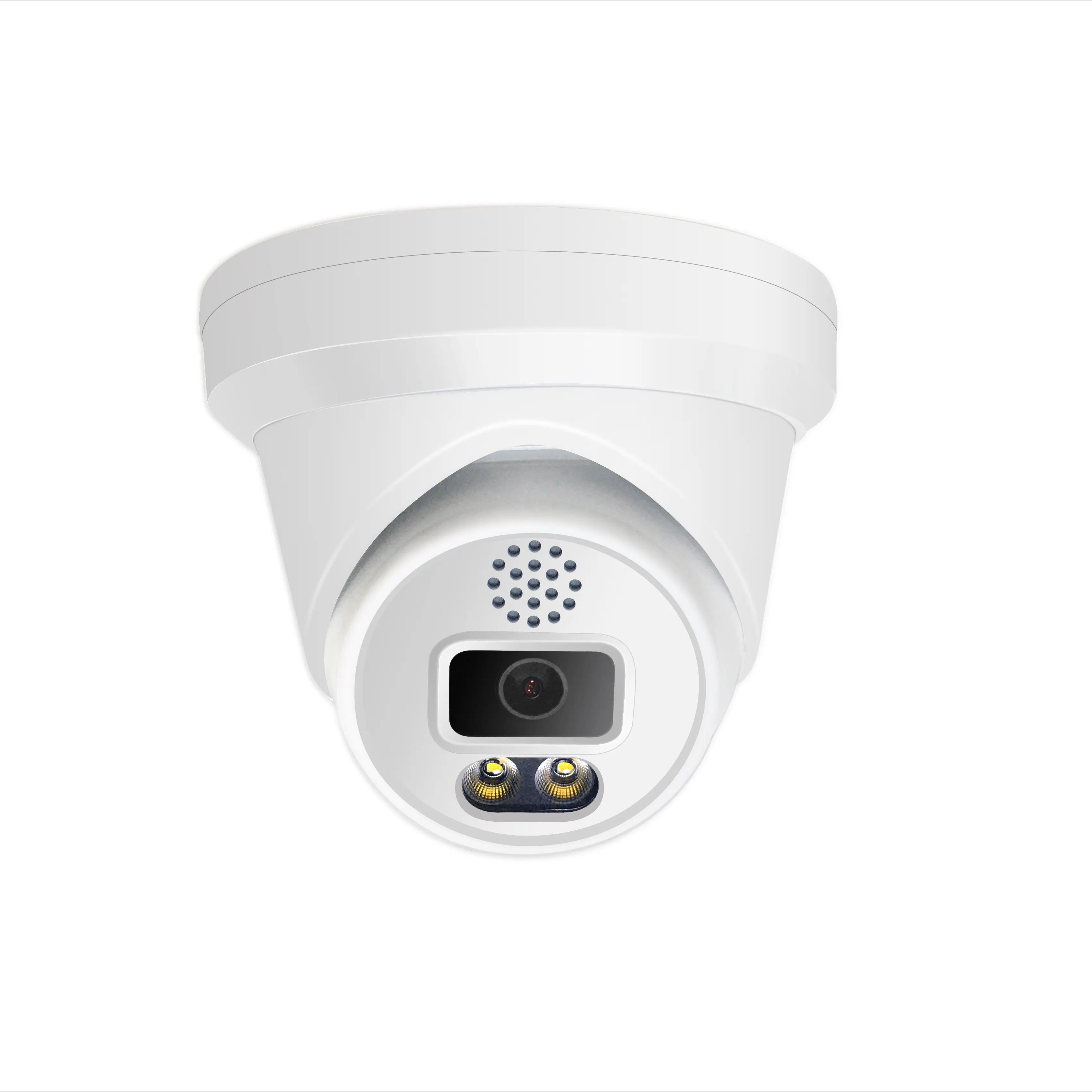 dual light vision 6mp HIk NVR plug and play IP POE turret camera SD slot Two way Audio Voice &flickering alert