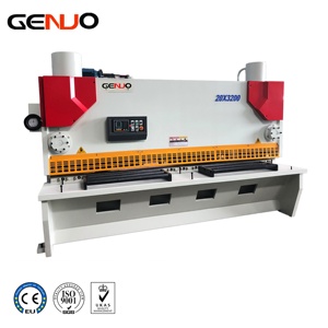 Cisaille à guillotine hydraulique GENUO certifiée CE pour la découpe de tôles d'acier de 0,5 à 40 mm |   Moteur de pompe semi-automatique <span class=keywords><strong>11</strong></span> kW - Product Image 2