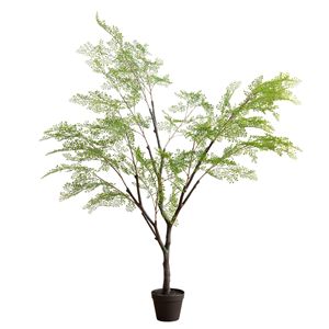 Plante décorative d'intérieur en pot grand format, Fougère persane artificielle Meng Jie, plante ornementale noire - Product Image 5