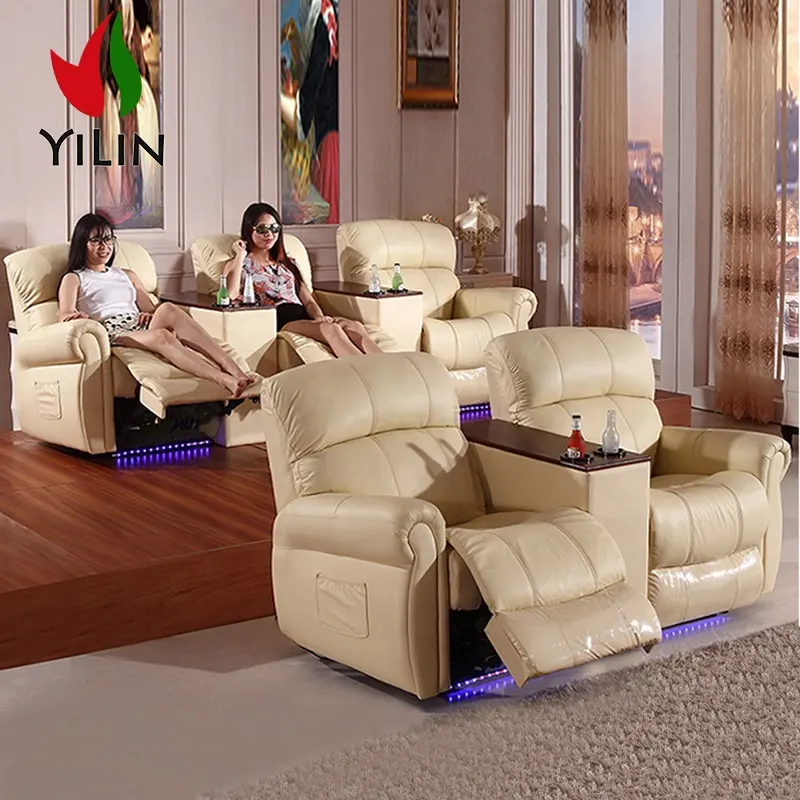 3D、4D、5Dモーションチェアシートリビングルーム家具セットシネマムービーソファホームシアターリクライニングソファ