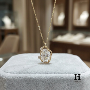 Colgante de Diamante con Corte Ovalado en Oro de 18K Personalizado – Fabricante de Joyería Fina al por Mayor - Product Image 5