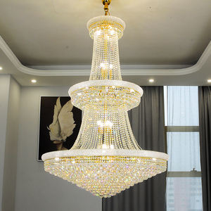 Candelabro de cristal de lujo moderno, lámpara colgante grande de oro de alta calidad para sala de estar, Villa, Vestíbulo del Hotel - Product Image 4