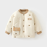 Chaqueta Abrigada de Algodón para Niñas, Diseño de Moda, Invierno y Otoño, Chaqueta Acolchada de Algodón Grueso para Niños