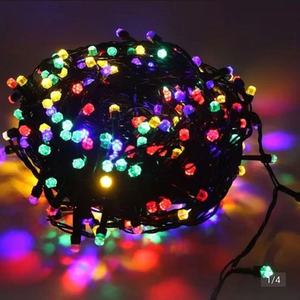 Nhà Máy Outlet 10m 60Led 8mm dây Ánh Sáng giáng sinh ngoài trời trang trí lễ hội 30 220V 80 sao băng tắm Đen IP44/65 cho vườn - Product Image 2