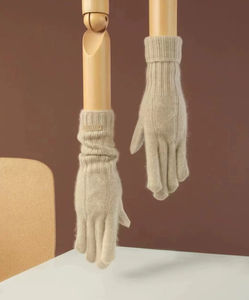 <span class=keywords><strong>Guanti</strong></span> in <span class=keywords><strong>Cashmere</strong></span> 100% per Donne con Aperture per le Dita, Ecologici, con Rilevamento Ago, per Uso Quotidiano Invernale, Lunghezza Opera, Compatibili con Touchscreen - Product Image 3