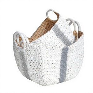 Vietnam Eco-Friendly Water Hyacinth Multifunction <b>Storage</b> <b>Basket</b> for Kitchen Use Fruit and Vegetable Boxed (HLB 1672/2) - Product Image 1