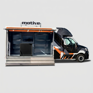 Camionnette mobile blanche pour la livraison d'aliments surgelés, idéale pour la restauration de rue et les cuisines mobiles - Product Image 1