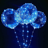 Vente en gros Ensemble de ballons Bobo transparents à LED Ballon à LED lumineux Globos Con Luces pour décoration de fête d'enfants avec lumières