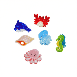 Fermaglio per capelli Ocean Series Claw Clip da 7 cm per bambini con design a forma di creature marine - Product Image 1