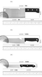 عينة مجانية بشعار مخصص، طقم سكاكين الشيف JYTD146 متعددة الوظائف من الفولاذ المقاوم للصدأ - Product Image 6