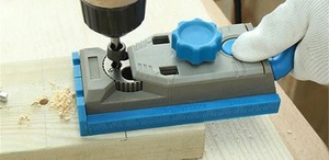 25 cái chế biến gỗ Túi lỗ <span class=keywords><strong>Jig</strong></span> thẳng/nghiêng lỗ khoan định vị hướng dẫn sử dụng thí điểm khoan gỗ dowelling Bộ - Product Image 6