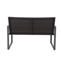 Ensemble de 4 sièges de patio pour meubles de jardin Ensemble de canapés d'extérieur en rotin PE Table en rotin