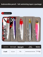 Leurre Artificiel HASIDA Type Crayon pour Black-bass, Coulant et Vibrant, Lancer Longue Distance, Kit Complet Sans Hameçons