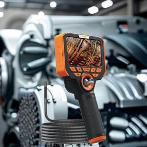 منظار فيديو عالي الدقة من BRK بعدسة 3.9 مم، شاشة LCD مقاس 5 بوصات، تصنيف IP67، إضاءة LED، بطارية ليثيوم، مسبار متحرك 360 درجة، وقت تشغيل 4 ساعات - Product Image 1