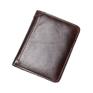 New Design Vintage Short PU Leather Mens <b>Wallet</b> with Polyester Lining and Cover Closure - Product Image 1