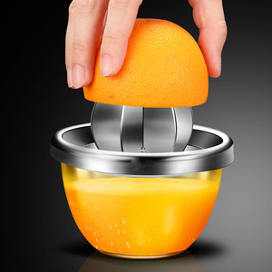 Manual Juicer 304 Stainless Steel With Container Lemon Orange Squeezer Kitchen Fruit Press - Product Image 1