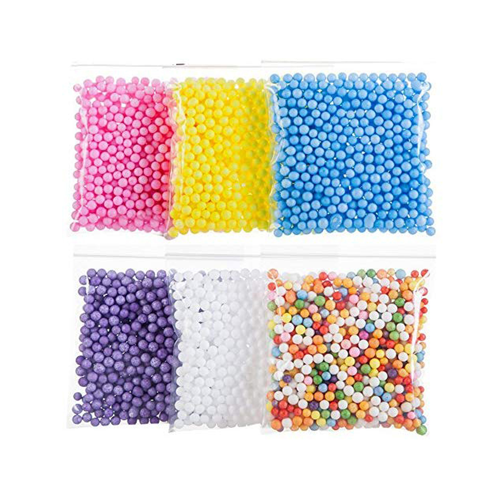 LDD610 пенные шарики для слайма, красочные шарики из пенопласта, бусины, Мини Декоративные шарики, искусство, поделки своими руками