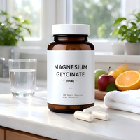 Capsules de glycinate de magnésium végétalien à marque privée 500 mg – Magnésium chélaté à absorption élevée