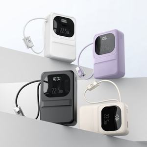 Nouvelle batterie externe de voyage 20000mAh PD22.5W avec écran numérique et câble, logo personnalisé pour téléphone - Product Image 4