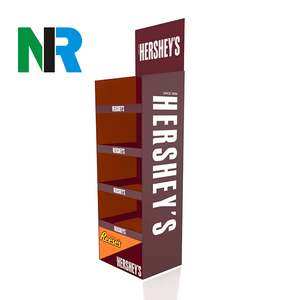 Thấp moq tùy chỉnh đồ ăn nhẹ các tông hiển thị đứng hạt bánh mì hiển thị giá kẹo thực phẩm sô cô la khoai tây sóng hiển thị các tông - Product Image 6