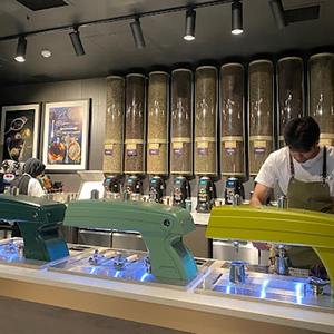 Grandi Silos da Parete in Rame per Caffè in Grani con Dispenser, Tramoggia di Stoccaggio e Macinacaffè per Esposizione in Negozi di Caffè e Tè - Product Image 2