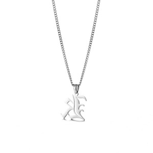 Commercio all'ingrosso <span class=keywords><strong>Nome</strong></span> Personalizzato personalizzato Iniziale alfabeto Lettera <span class=keywords><strong>collana</strong></span> di gioielli in <span class=keywords><strong>argento</strong></span> - Product Image 1