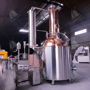 Raki distilling equipment 500L steam heating whiskey distillery still copper pot gin distiller