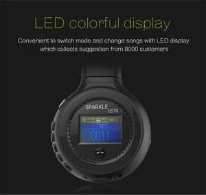 Zealot หูฟังไร้สายแบบครอบหูพับได้สำหรับเล่นเกมกีฬา B570มีไฟ LED แสดงสถานะ5.0 IPX4วิทยุ FM กันน้ำ - Product Image 4