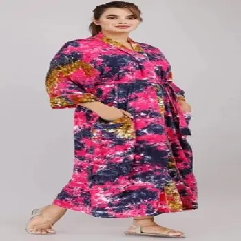 Tùy Chỉnh Kích Thước Womens Kimono Kaftan Dresses Bãi Biển Bìa Up Kimono Phụ Nữ Ăn Mặc Kaftans Bãi Biển Cho Phụ Nữ