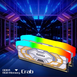 RamstaシリーズWth Heatsinkダイナミック<span class=keywords><strong>LED</strong></span>ライトDDR5 RGB <span class=keywords><strong>RAM</strong></span> 16GBX2 5600 7200Mhzゲーム用オリジナル新品デスクトップPC5 - Product Image 4