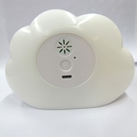 Veilleuse de thermomètre à changement de couleur nuage avec humidité, veilleuse en silicone avec thermomètre hygromètre