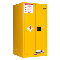 Armoire de sécurité en acier robuste à double porte avec serrure électronique, résistante au feu, pour le stockage de liquides inflammables dans les ateliers