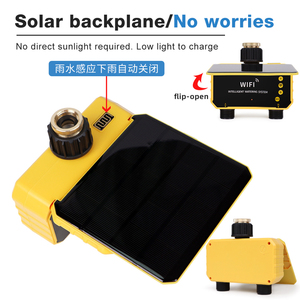 Nouveau Minuteur d'irrigation solaire double canal avec contrôle intelligent par application, système d'irrigation automatique, batterie intégrée, pour extérieur, maison et <span class=keywords><strong>jardin</strong></span> - Product Image 4