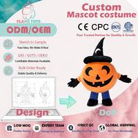 Costume de Fursuit Professionnel Personnalisé Jack-o'-lantern en Fourrure, Design 3D pour Cosplay et Festivals d'Halloween