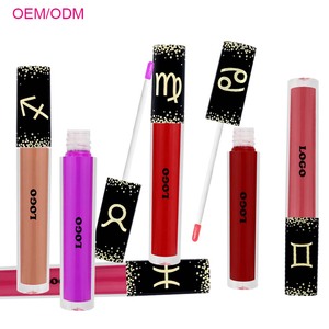 Ochain Oem для известных брендов, макияж, не липкий, на заказ, веганская, без жестокости, Зодиак, Матовая жидкая помада - Product Image 1