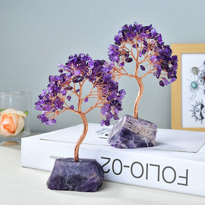 Wholesale Natural Amethyst Crystal <b>Tree</b> Money <b>Tree</b> Gravel Popular for Holiday Gifts - Product Image 1