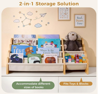 Meilleures ventes : Bibliothèque Montessori 2-en-1 pour tout-petits, étagère à livres pour enfants orientée vers l'avant avec bac de rangement pour jouets, idéale pour chambre d'enfant, salle de jeux, chambre à coucher