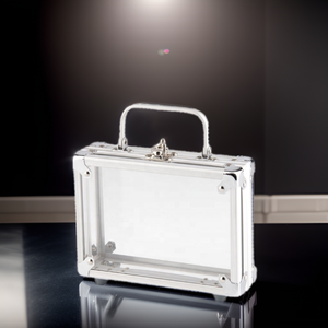 Maleta de belleza transparente caja de <span class=keywords><strong>maquillaje</strong></span> acrílico cosmético de aluminio - Product Image 5
