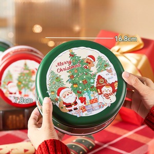 Hộp thiếc đựng bánh hình cây thông Noel bán buôn, kích thước 14.5*11*5cm, hộp thiếc kim loại dễ thương, bao bì quà tặng đựng bánh quy, kẹo, bánh bích quy - Product Image 6
