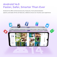 Smartphone 5G Original Oukitel C2, Écran BOE HD de 6,6 Pouces, 4+64Go, Android 15, Charge Inversée, Processeur Octa Core, Téléphone Portable GPS