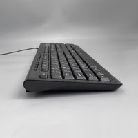 Clavier de bureau multimédia filaire USB ergonomique en plastique optique de haute qualité certifié ROHS, nouveau modèle KM-600U, Plug & Play pour les entreprises