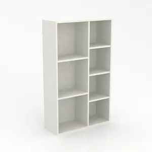 Gcon GF702 high quality best price wholesale white wood bookcase wood cube bookcase shelf bookshelf animal for kid