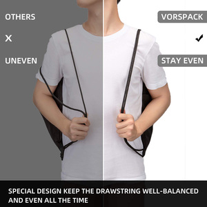 Mochila con Cordón, Resistente al Agua, con Logotipo Personalizado, Deportiva, Impermeable, con Bolsillo Lateral para Hombres y Mujeres - Product Image 3