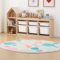 Étagère à livres d'images en bois massif 2-en-1 Étagère de rangement pour jouets de style tiroir