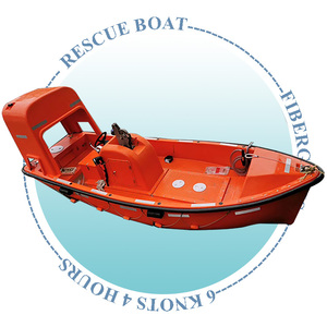 SOLAS เรือกู้ภัยไฟเบอร์กลาสพร้อม <span class=keywords><strong>davit</strong></span> 6ท่าน6นอต4.5เมตร - Product Image 2
