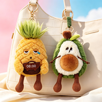 Stylo gel personnalisé OEM ODM avec pendentif en peluche, amusant, ananas, avocat, papeterie étudiante, anti-stress, breloque de sac en forme de fruit, petit objet suspendu