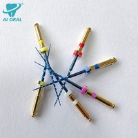 Limas Rotatorias Eléctricas Endodónticas de Niti Activadas por Calor para Conductos Radiculares, Recíprocas, Caja de 6 Piezas, 21mm 25mm 31mm, Azules, ISO13485
